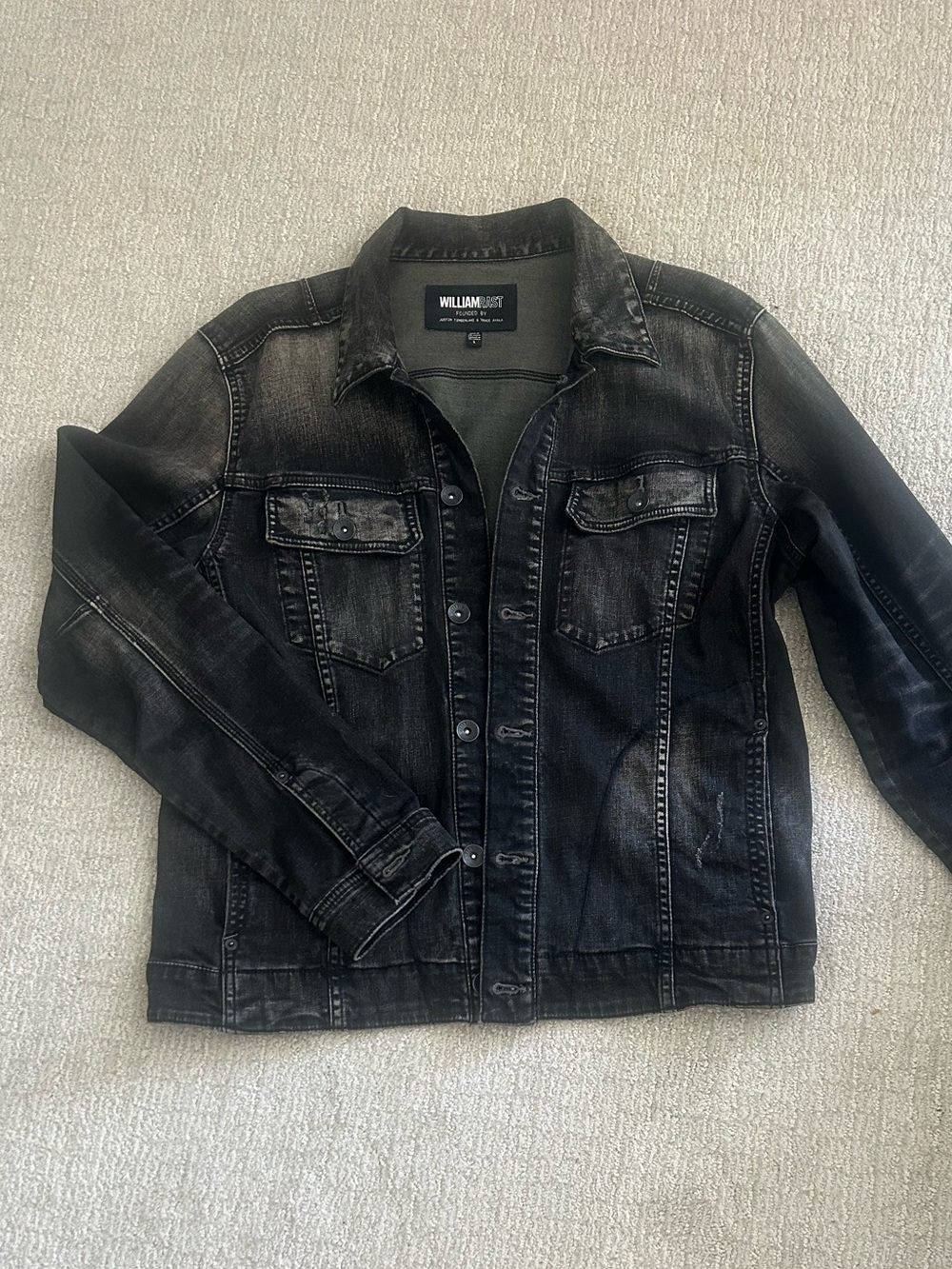 William Rast Faded Black Denim Jacket